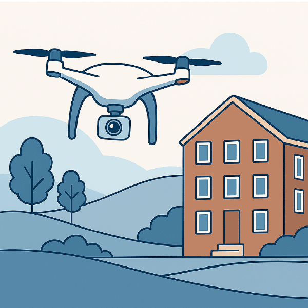 Droneoptagelser foretages af certificerede dronepiloter