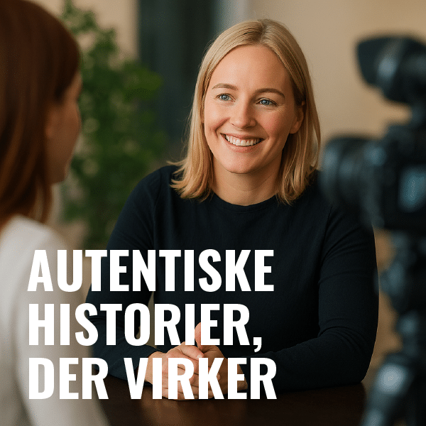 Interviewsituation til kundecase-video med autentiske historier der virker