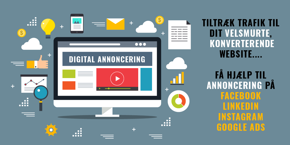 Online annoncering med film på LinkedIn, Facebook, Instagram og Google Ads