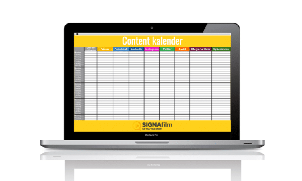 Download af content kalender