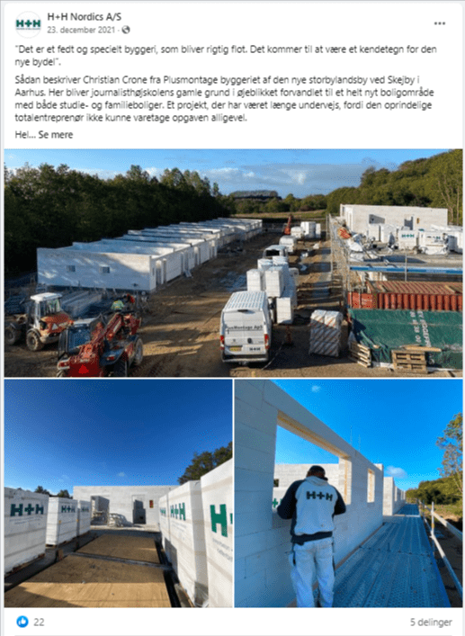 H+H opslag Facebook HplusH