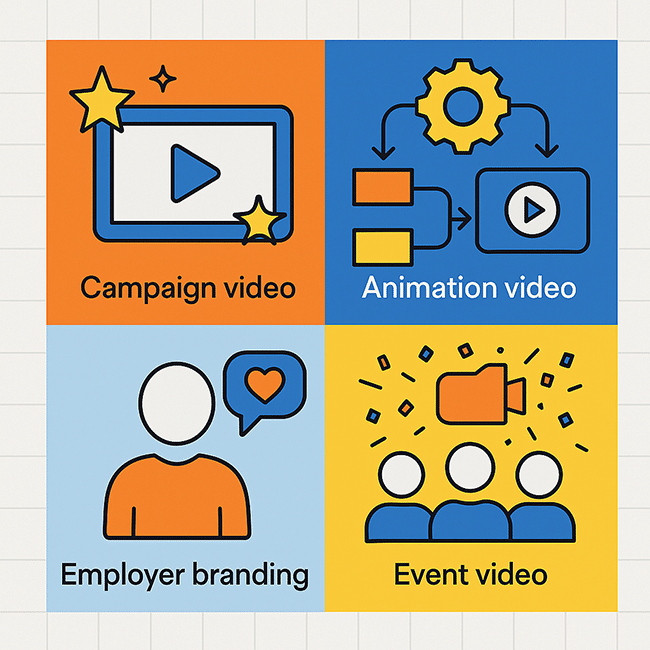 Kommunikation og forskellige filmtyper i brug på de sociale medier